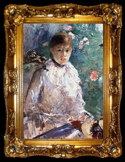 framed  Berthe Morisot Summer (Young Woman by a Window), ta009-2